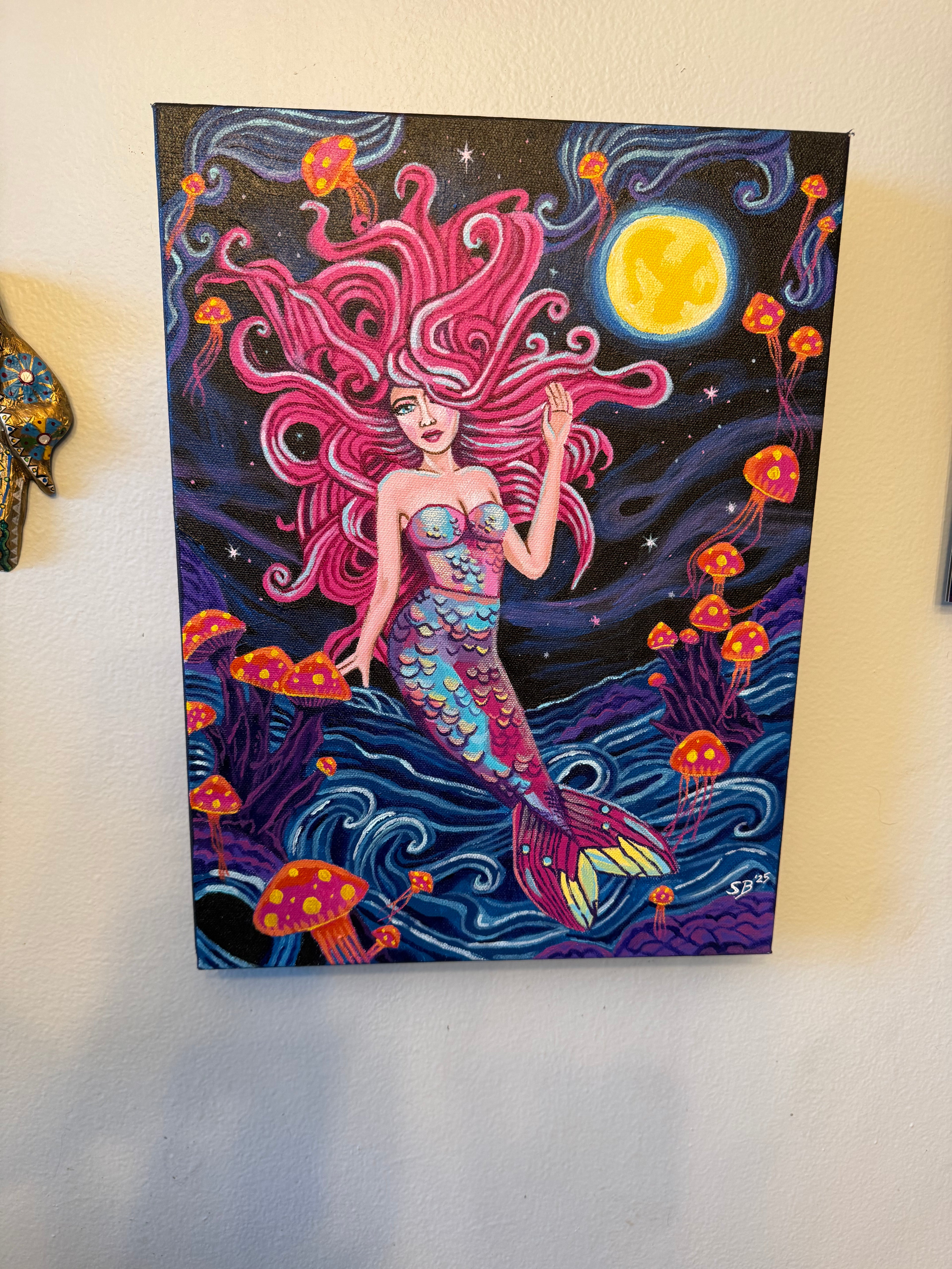 Starlit Siren | Original 12x16" Acrylic Painting