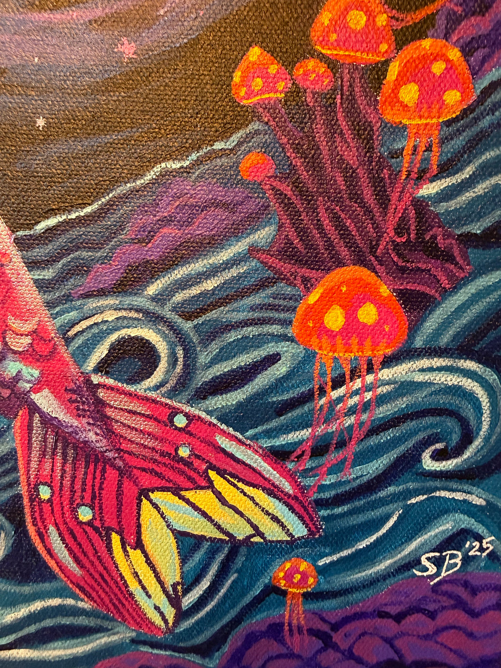 Starlit Siren | Original 12x16" Acrylic Painting