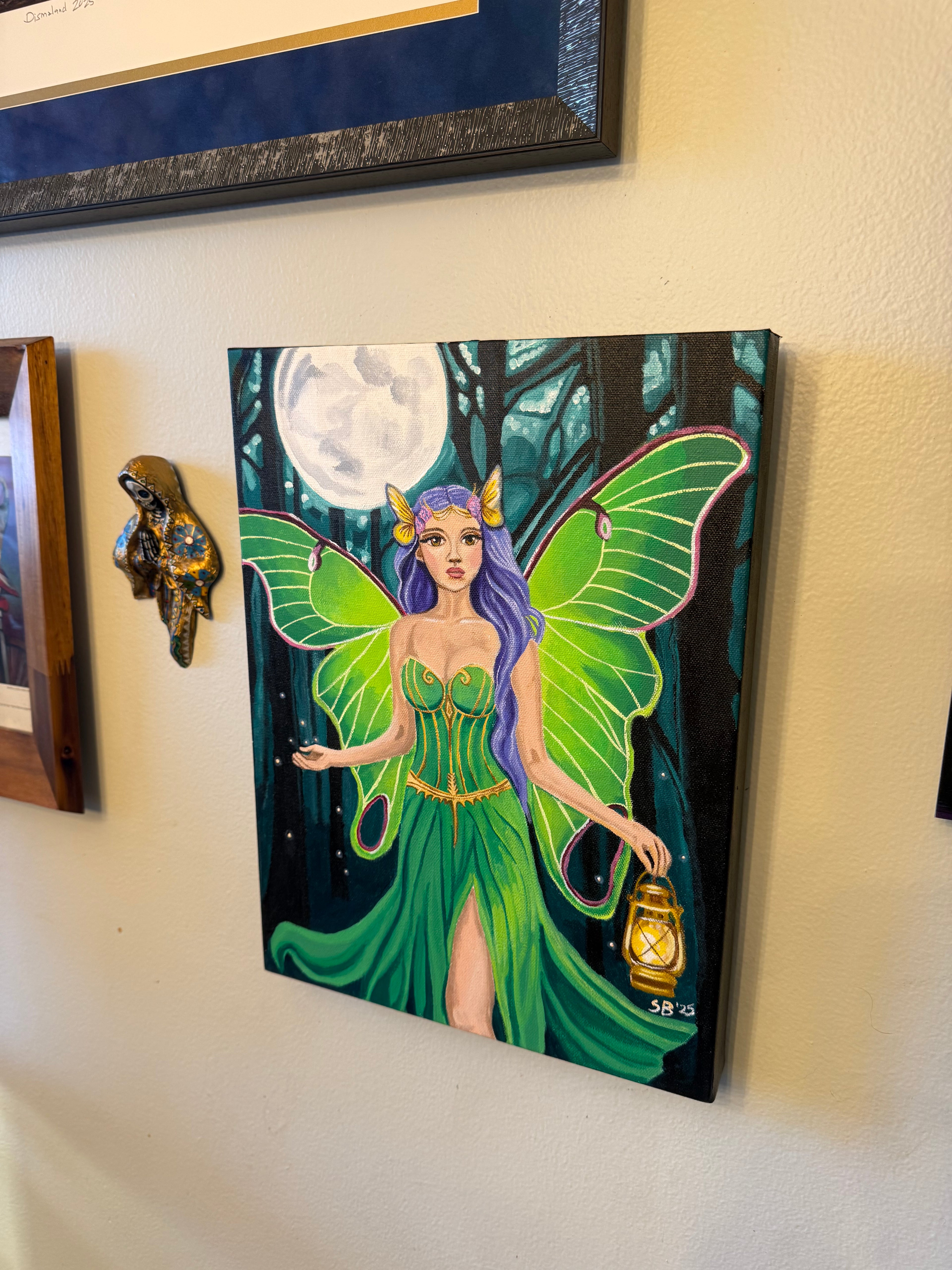 Visions of the Fae-Moth Grove | Original 12x16" Acrylic painting