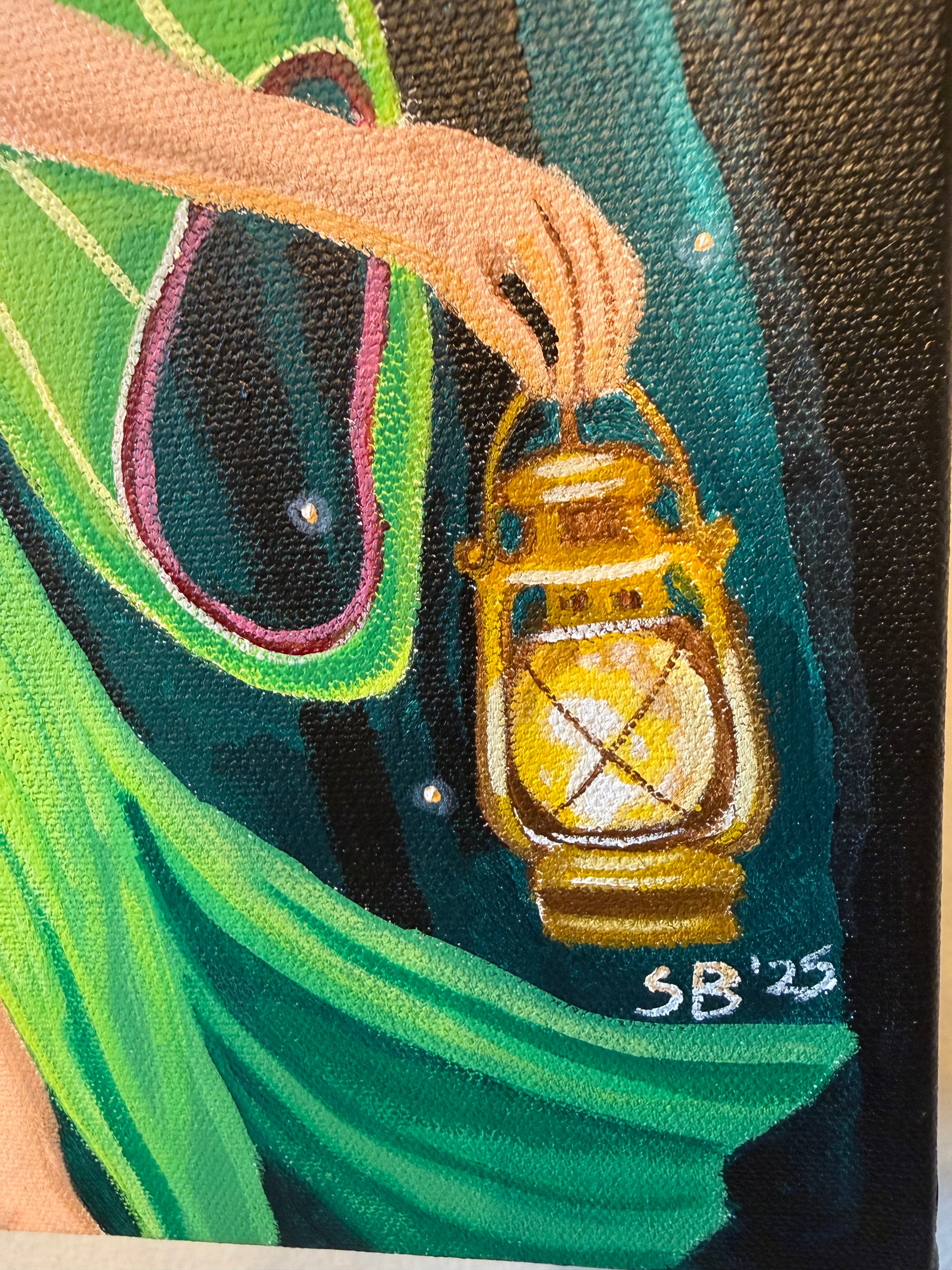 Visions of the Fae-Moth Grove | Original 12x16" Acrylic painting