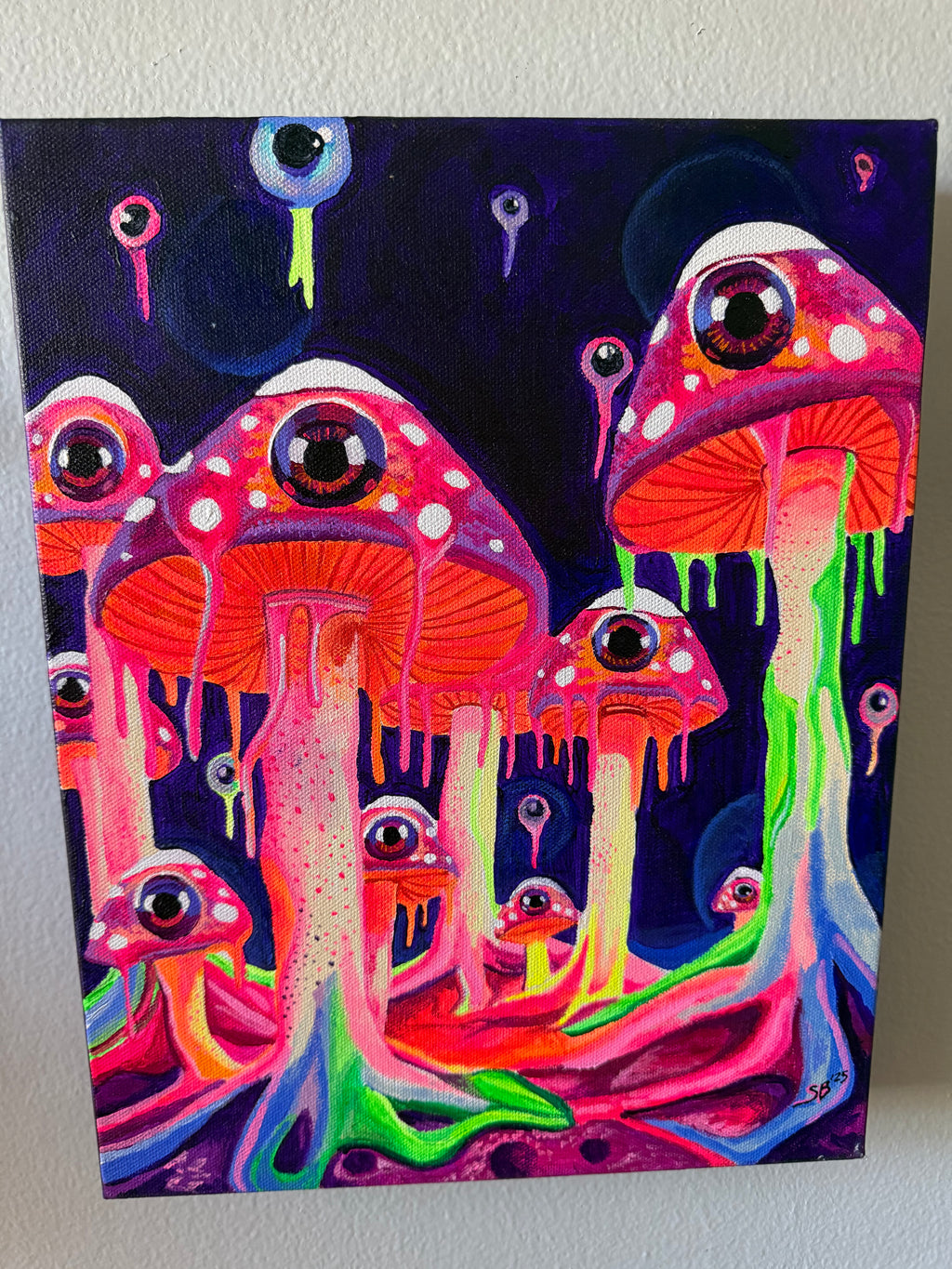 Lisa Frank's Lost Dimension | Original  11x 14" UV Reactive Acrylic Painting