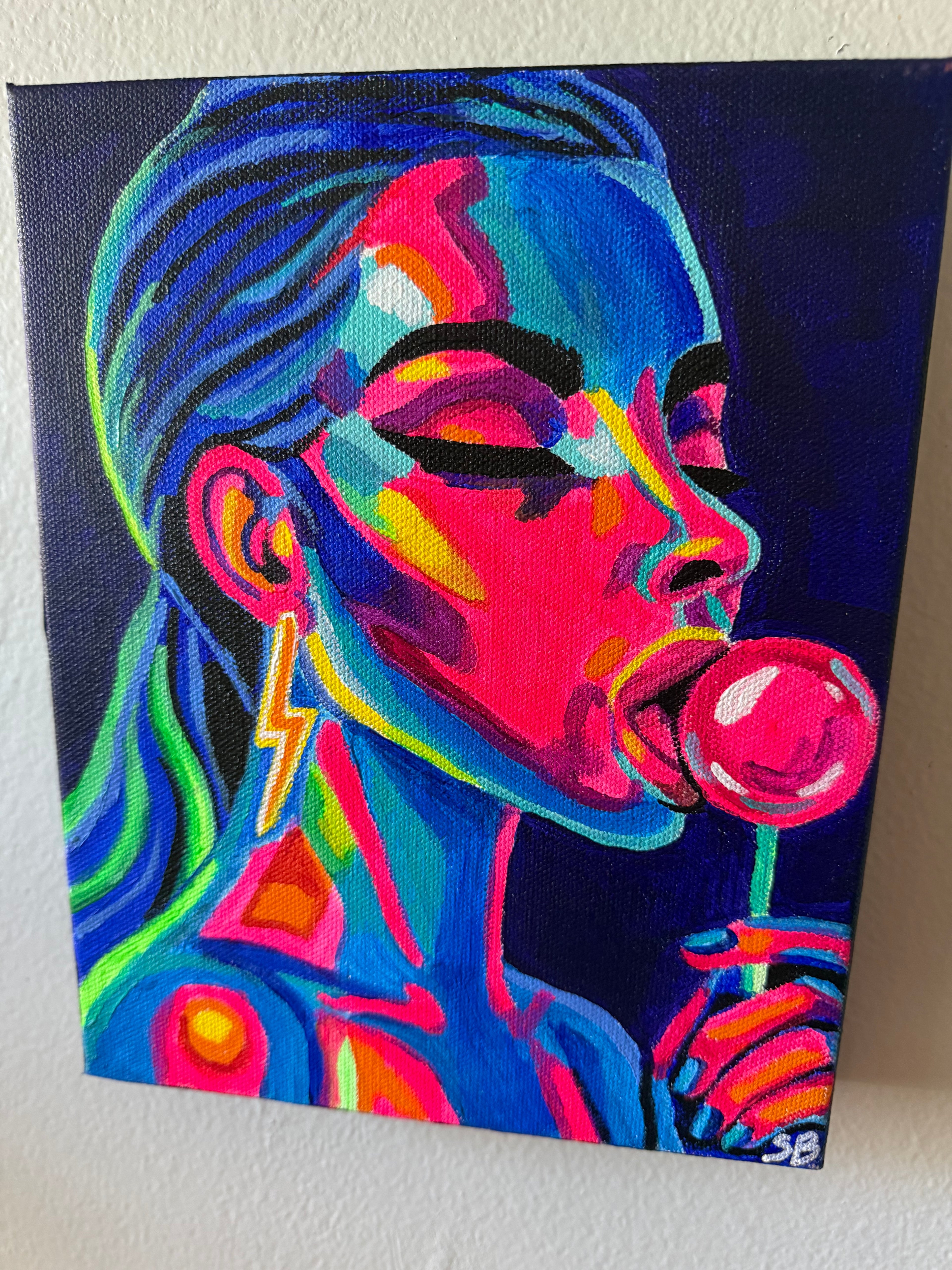 High Voltage Honey | Original 8x10" Acrylic Painting
