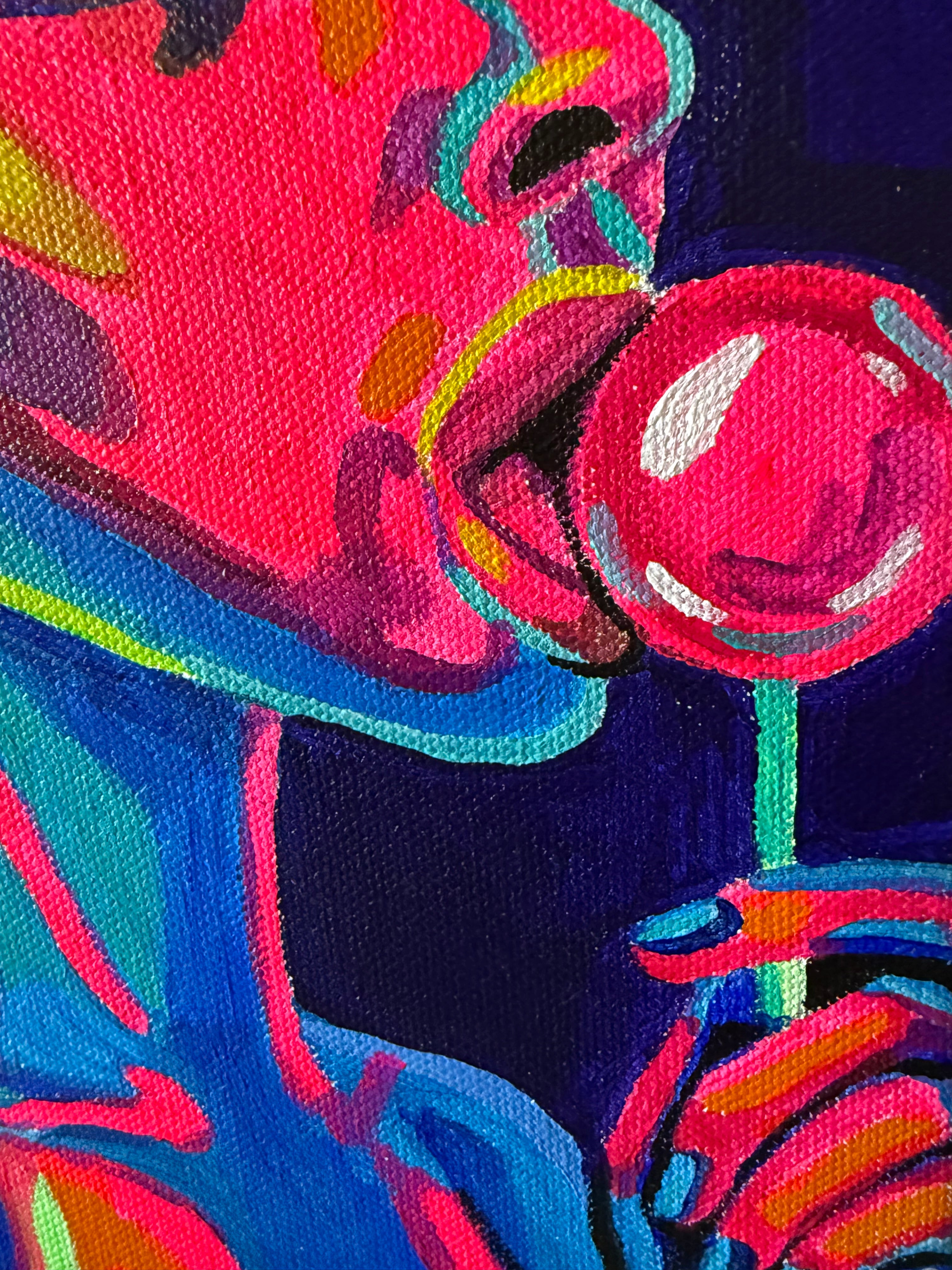 High Voltage Honey | Original 8x10" Acrylic Painting