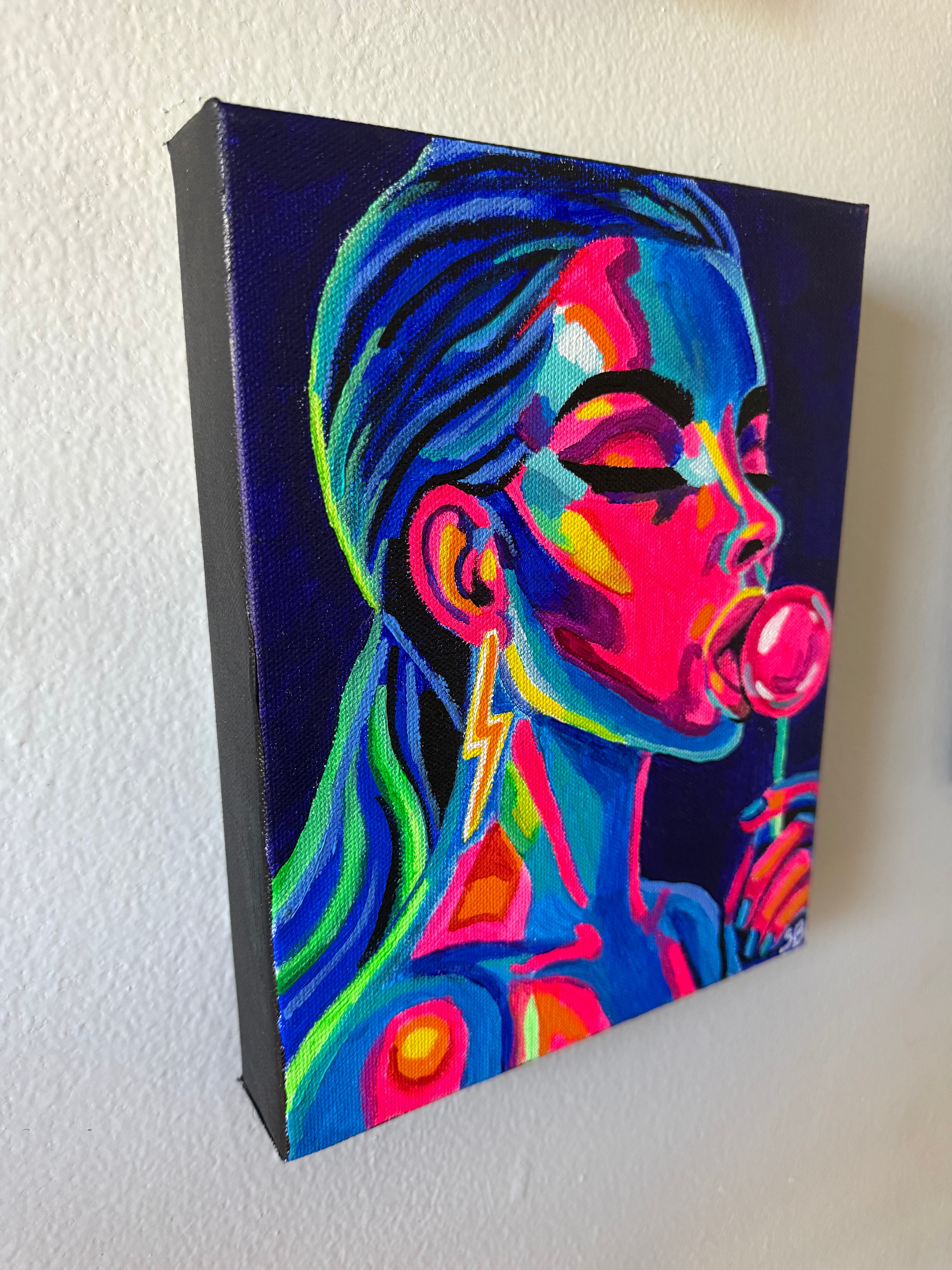 High Voltage Honey | Original 8x10" Acrylic Painting