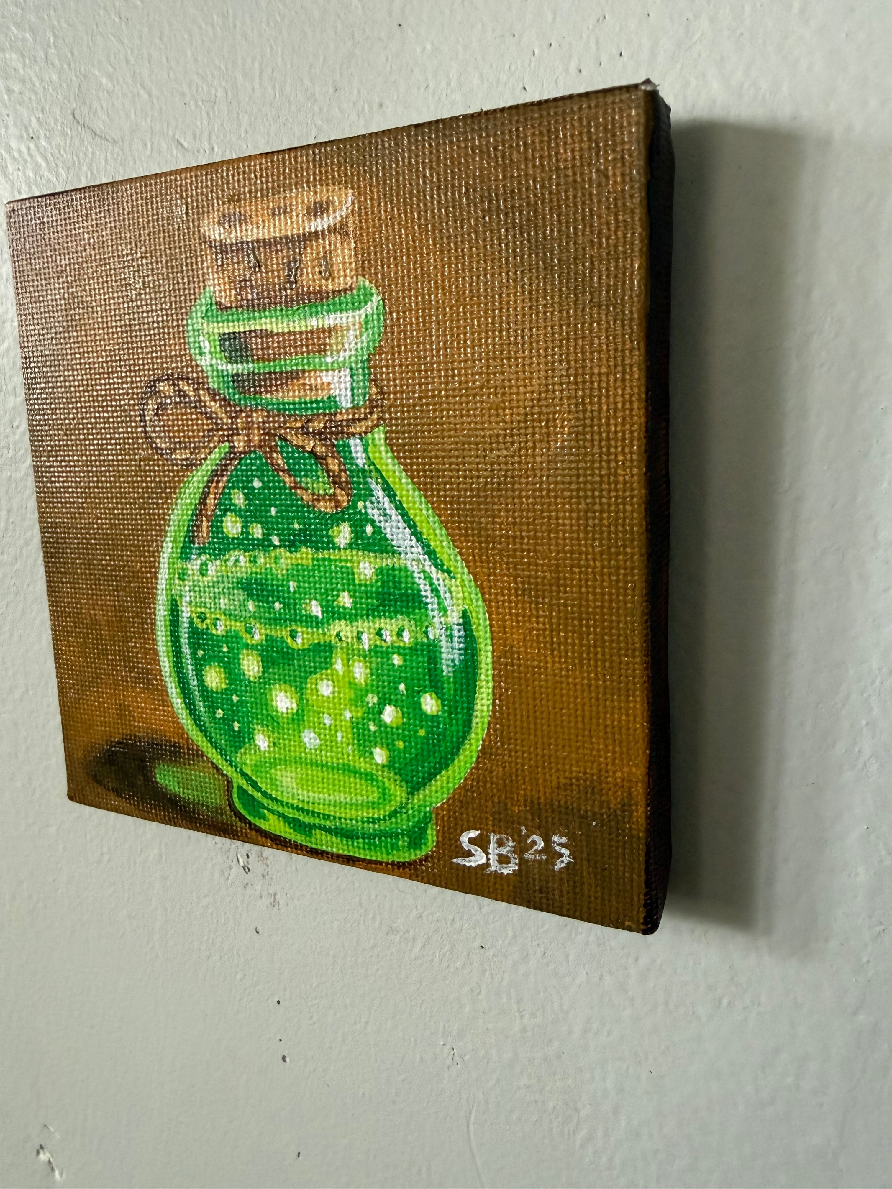 Elixir of Renewal/Green Potion | Original 4x4" Acrylic Painting