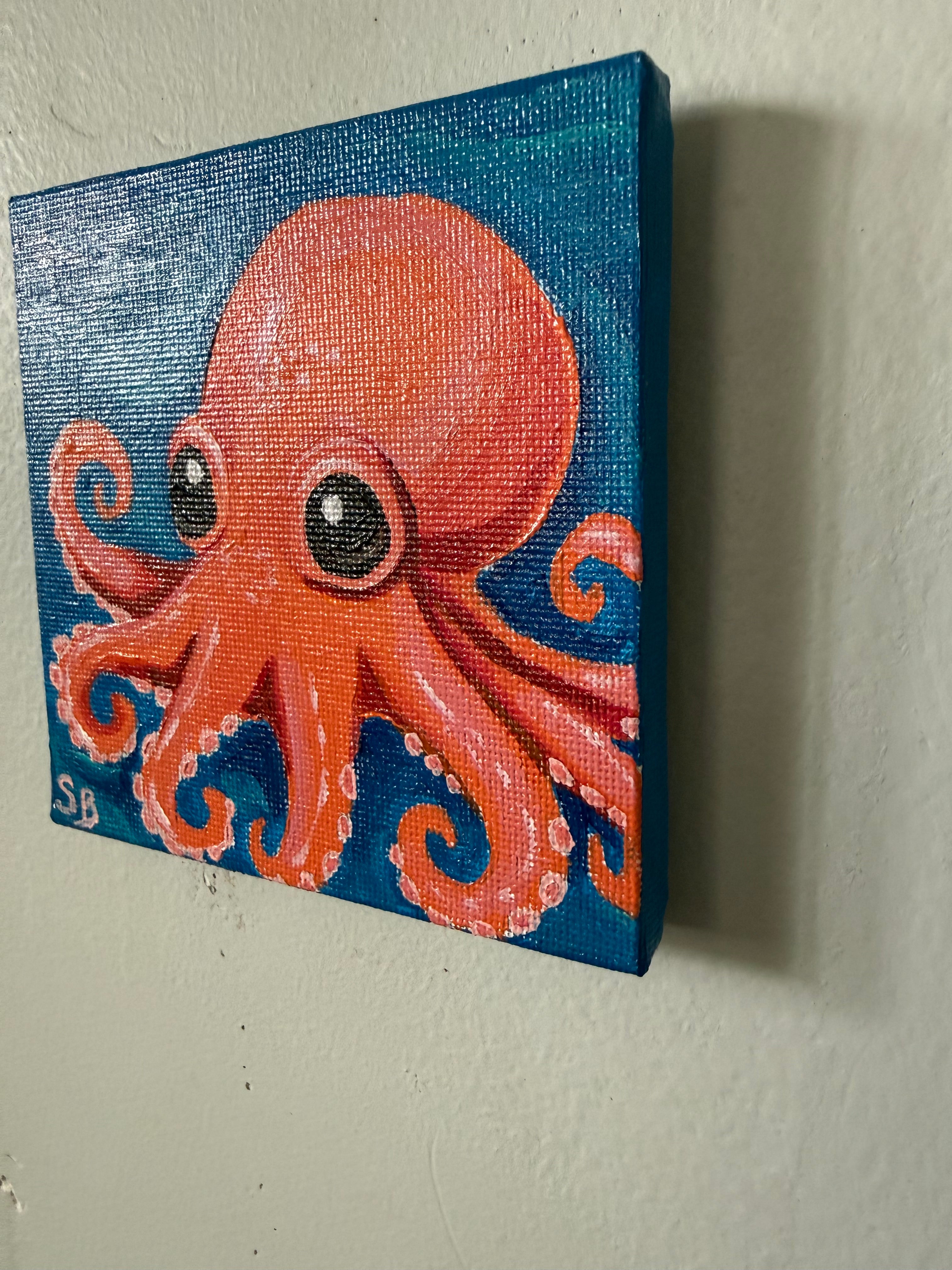 Octo Sprout | Original 4x4" Acrylic Painting