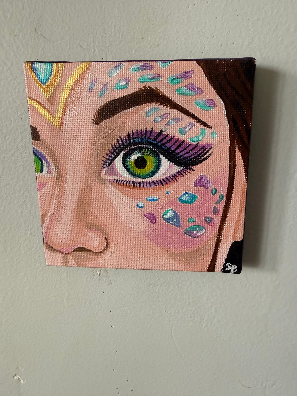 Starlit Oracle | Original 4x4" Acrylic Painting