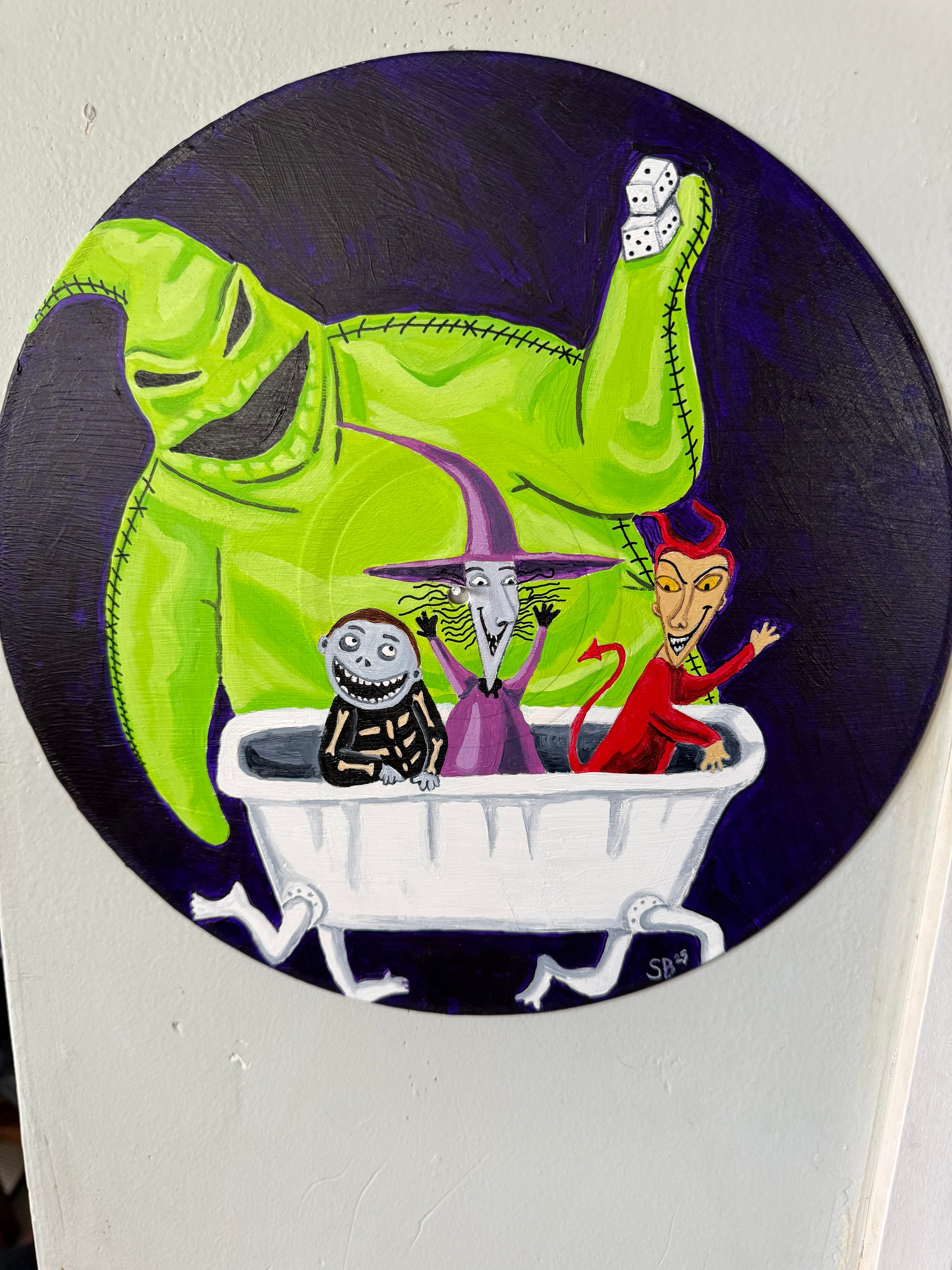 Tub of Trouble | Original 12" Vinyl Painting