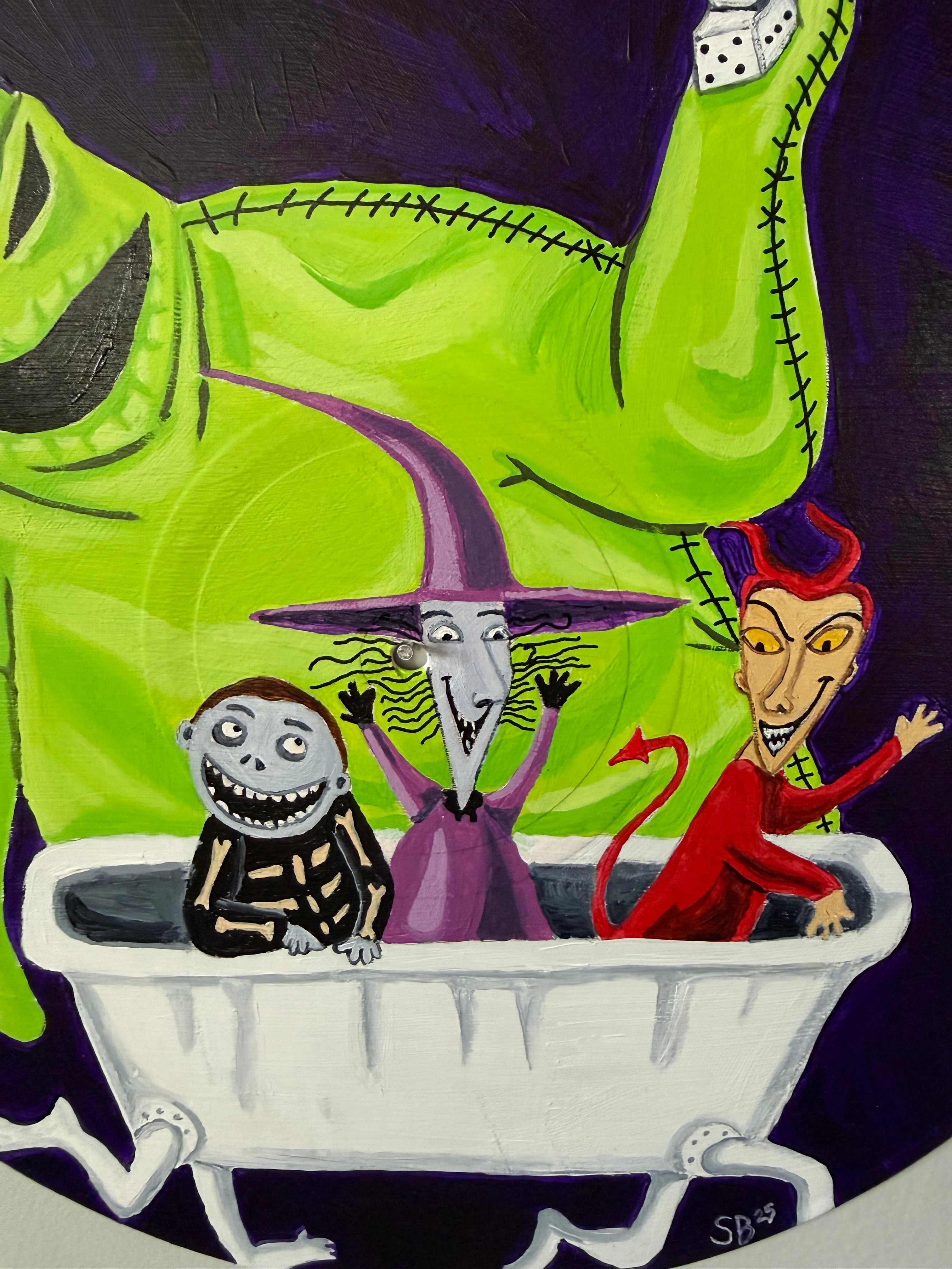 Tub of Trouble | Original 12" Vinyl Painting