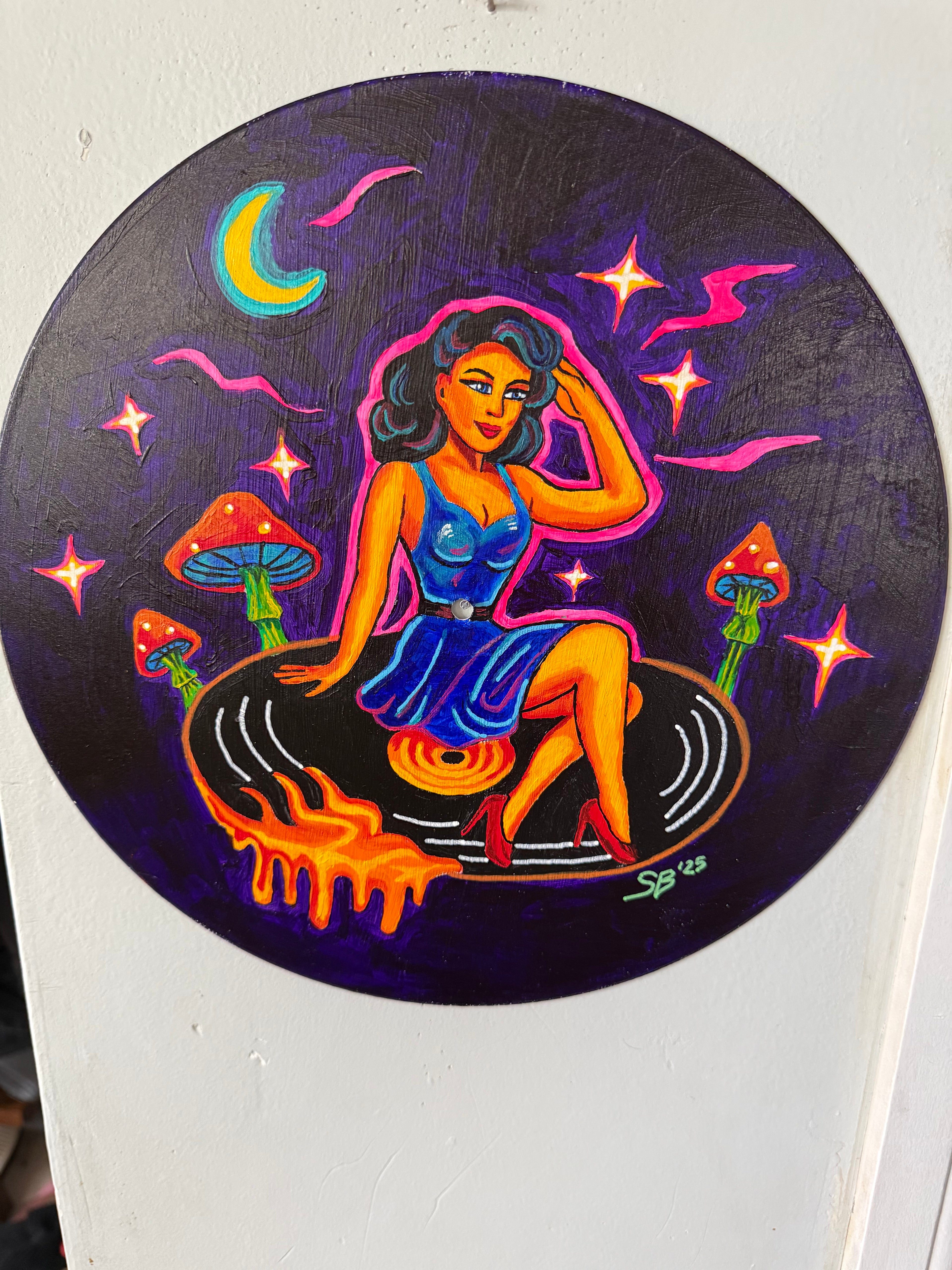 Vinyl Vixen | Original 12" Vinyl Painting