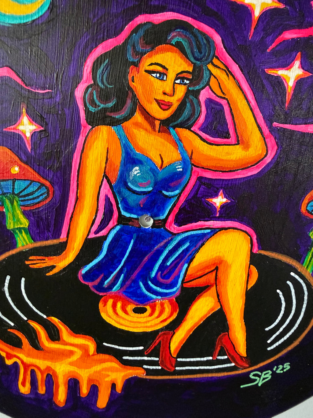 Vinyl Vixen | Original 12" Vinyl Painting