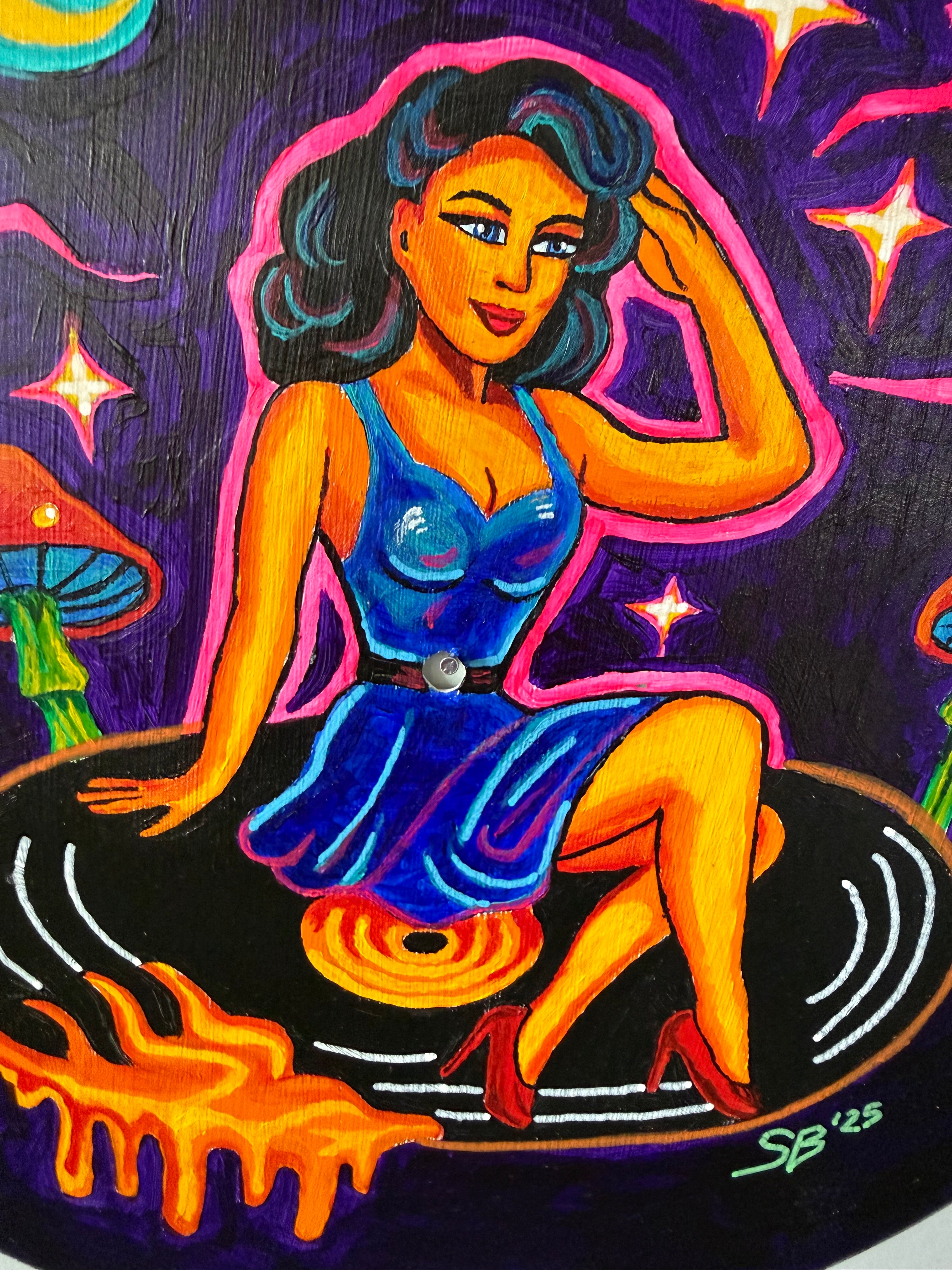 Vinyl Vixen | Original 12" Vinyl Painting