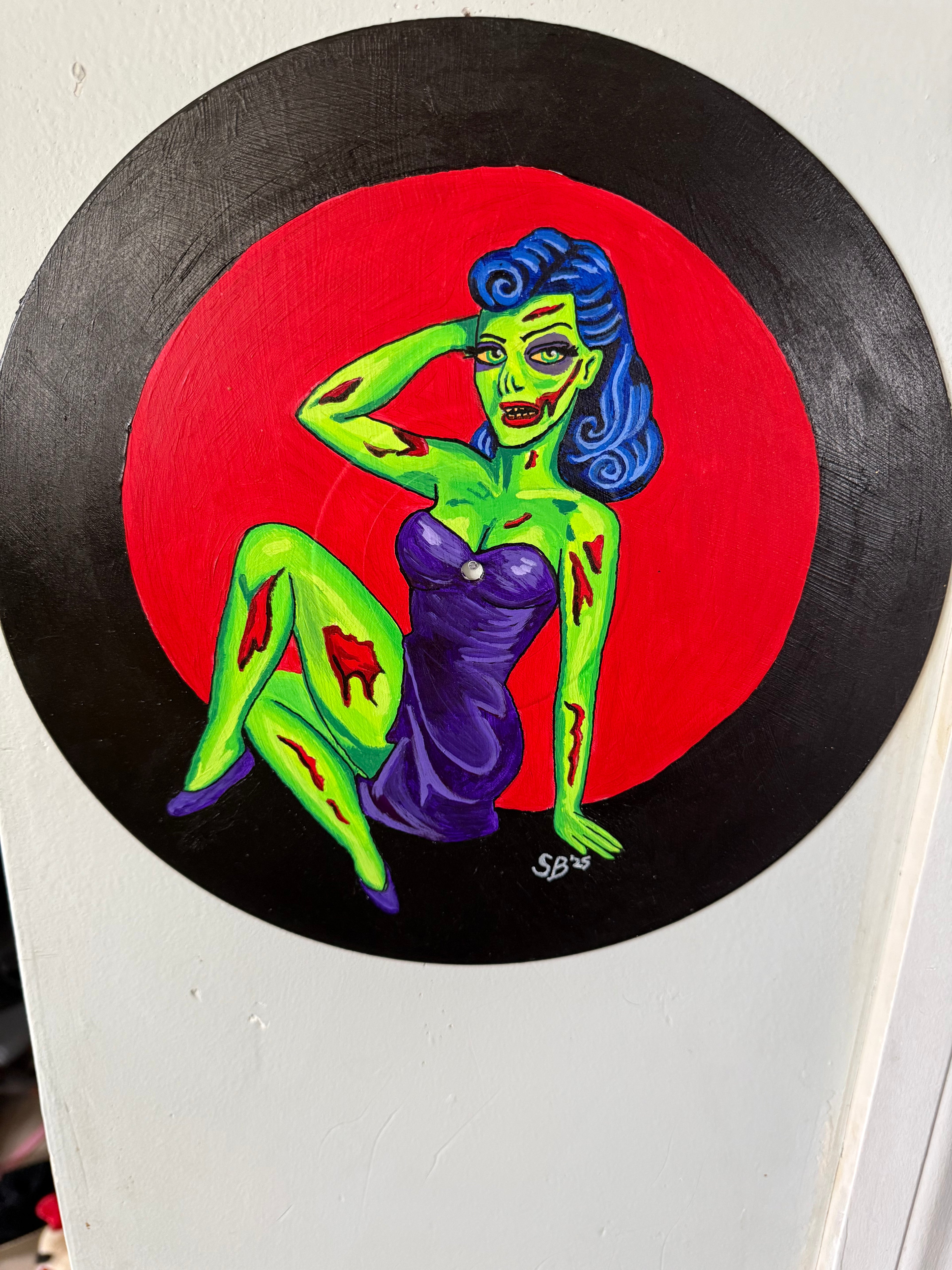 Graveyard Glam | Original 12" Vinyl Painting