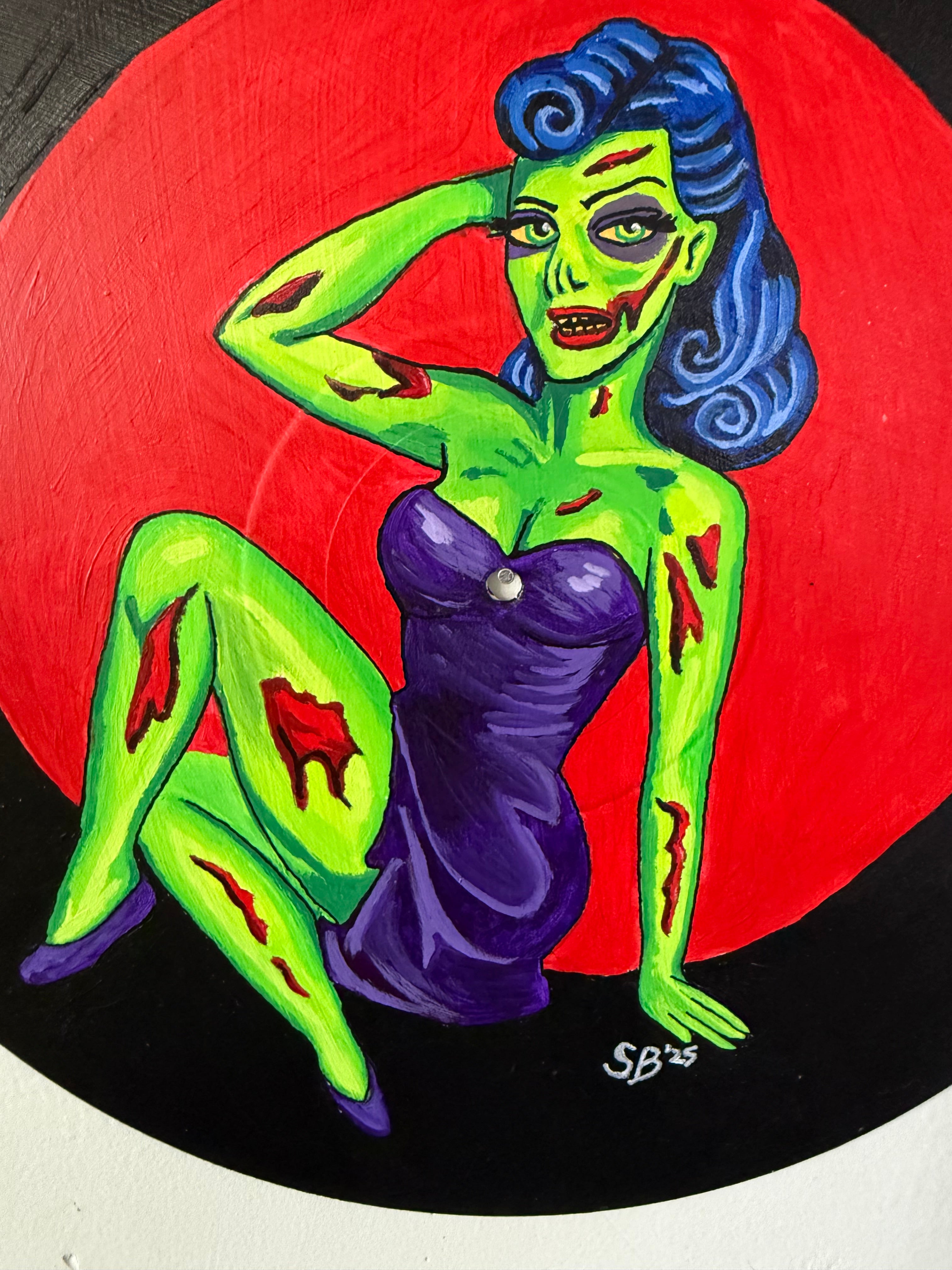Graveyard Glam | Original 12" Vinyl Painting