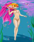 Betta Dream Girl/Reverse Mermaid- Giclée Fine Art Print