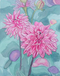 Dahlia Daydream | Original 8.75 x 11" Watercolor Painting