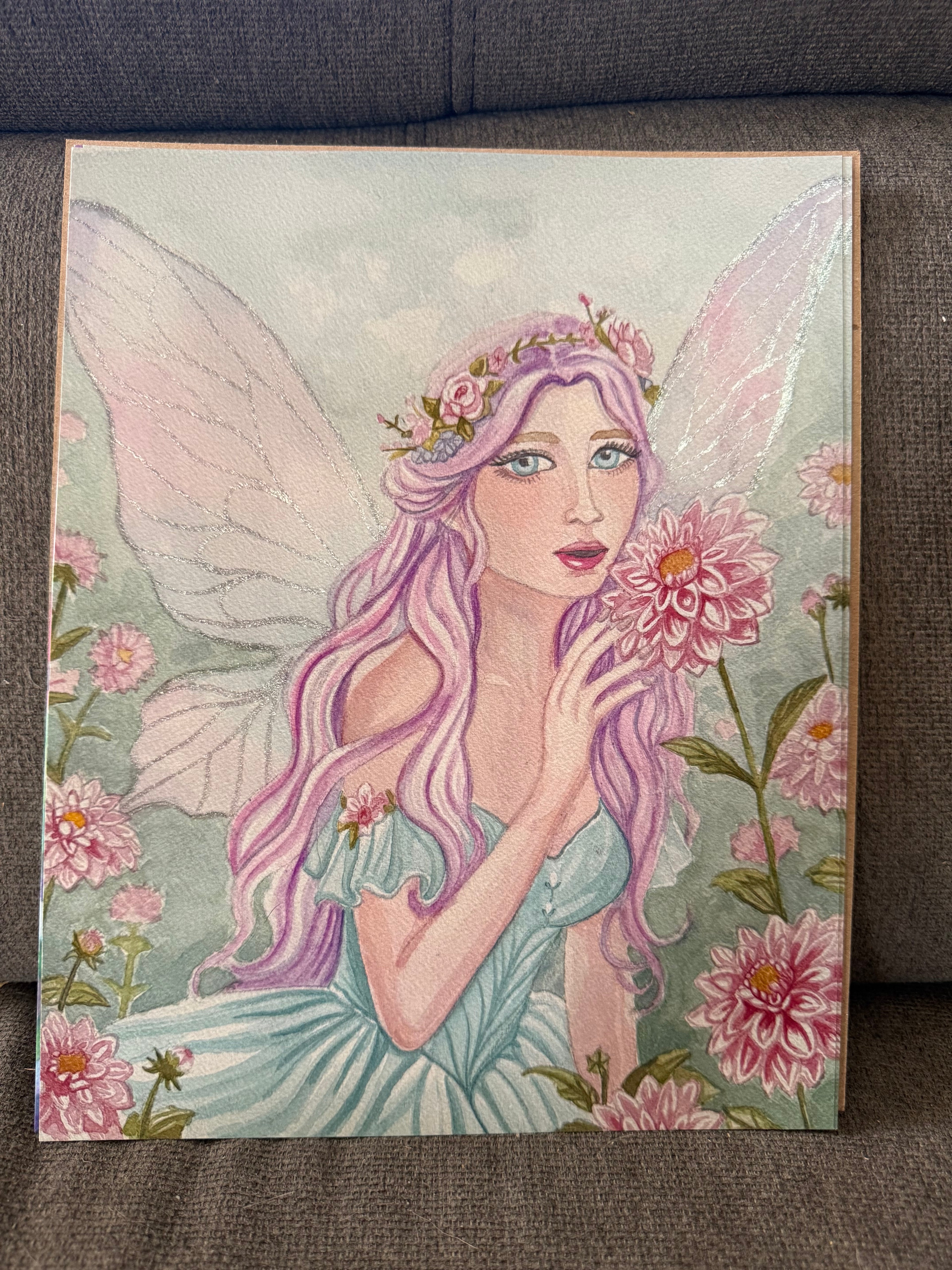 The Garden Keeps Her | Original 11.5 x 13.5" Watercolor Painting