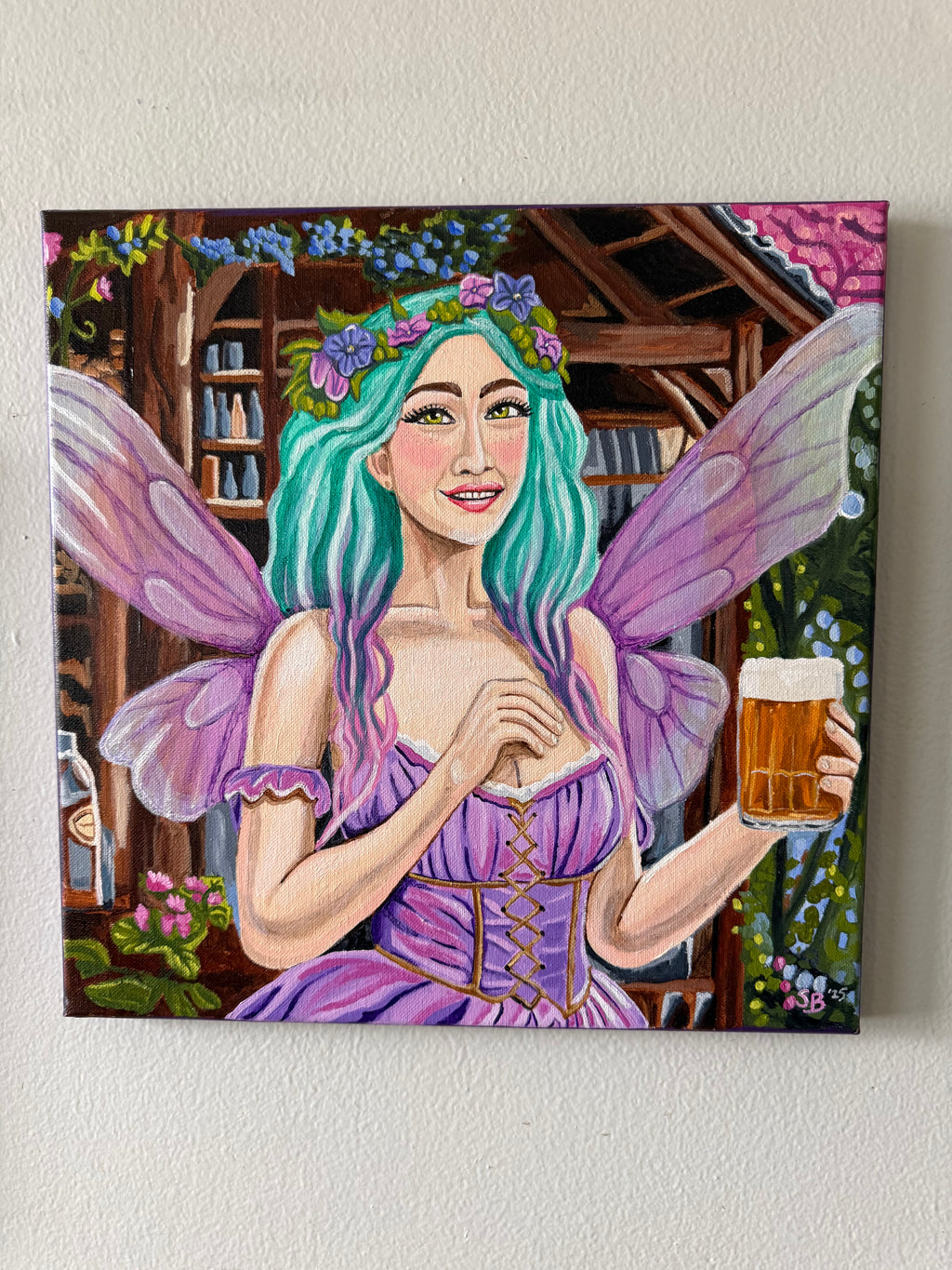 Fairy Thirst Trap | Original 14" x 14" Acrylic Painting