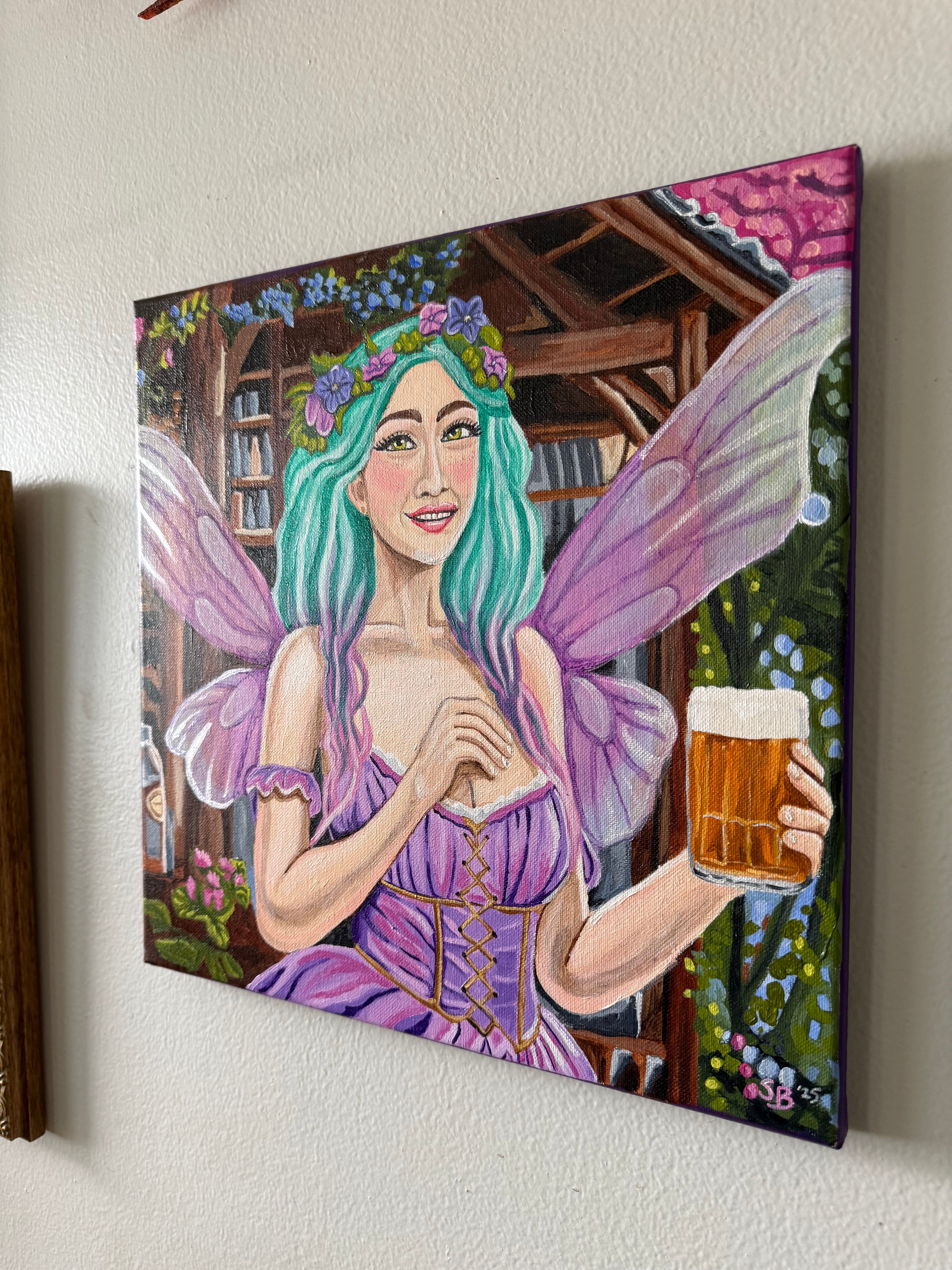 Fairy Thirst Trap | Original 14" x 14" Acrylic Painting