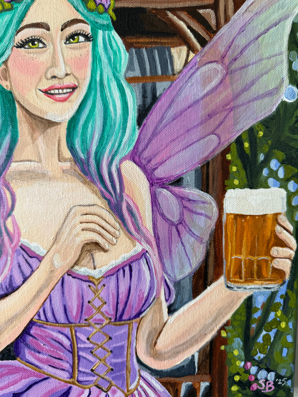 Fairy Thirst Trap | Original 14" x 14" Acrylic Painting