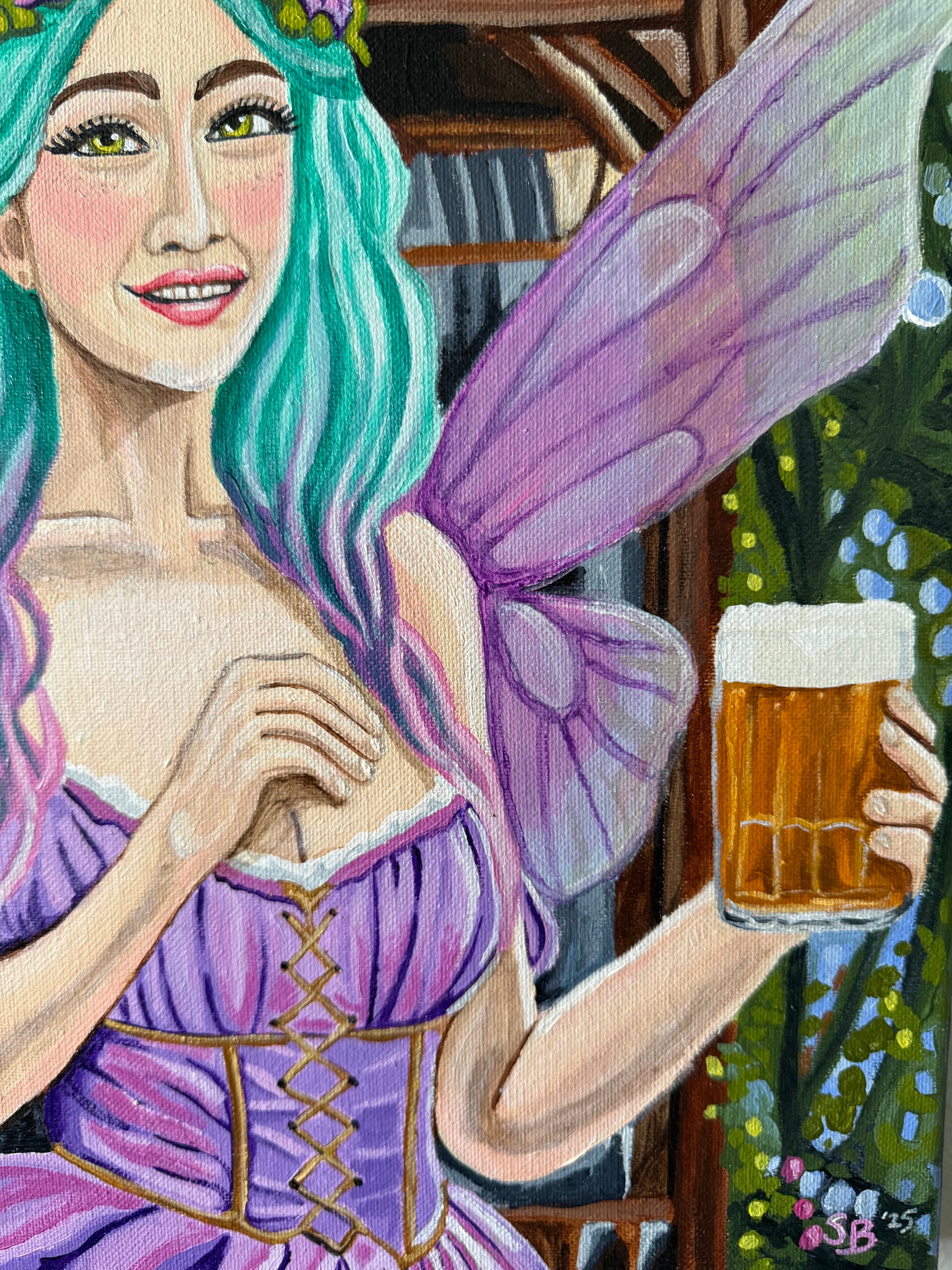 Fairy Thirst Trap | Original 14" x 14" Acrylic Painting