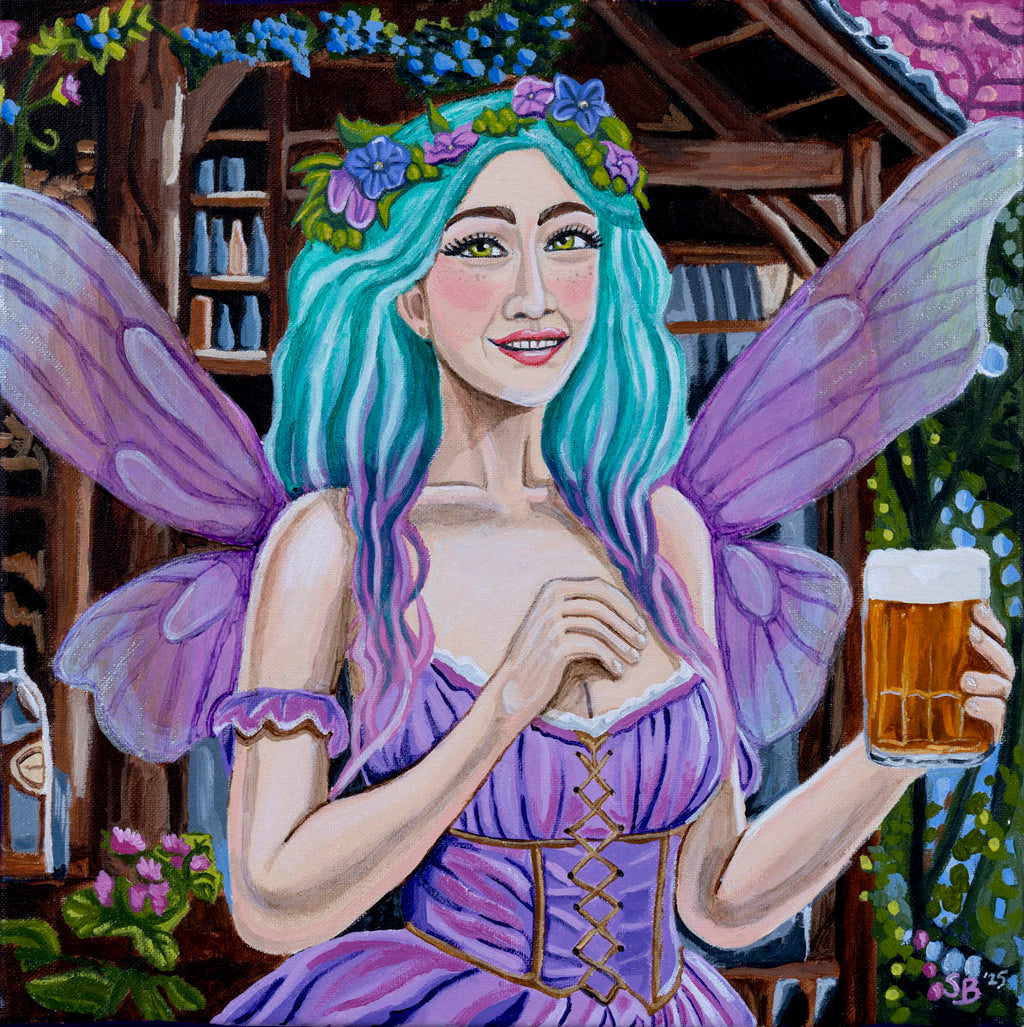 Fairy Thirst Trap | Original 14" x 14" Acrylic Painting