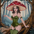 Amanita: Mushroom Maiden | Original 14x14" Acrylic Painting
