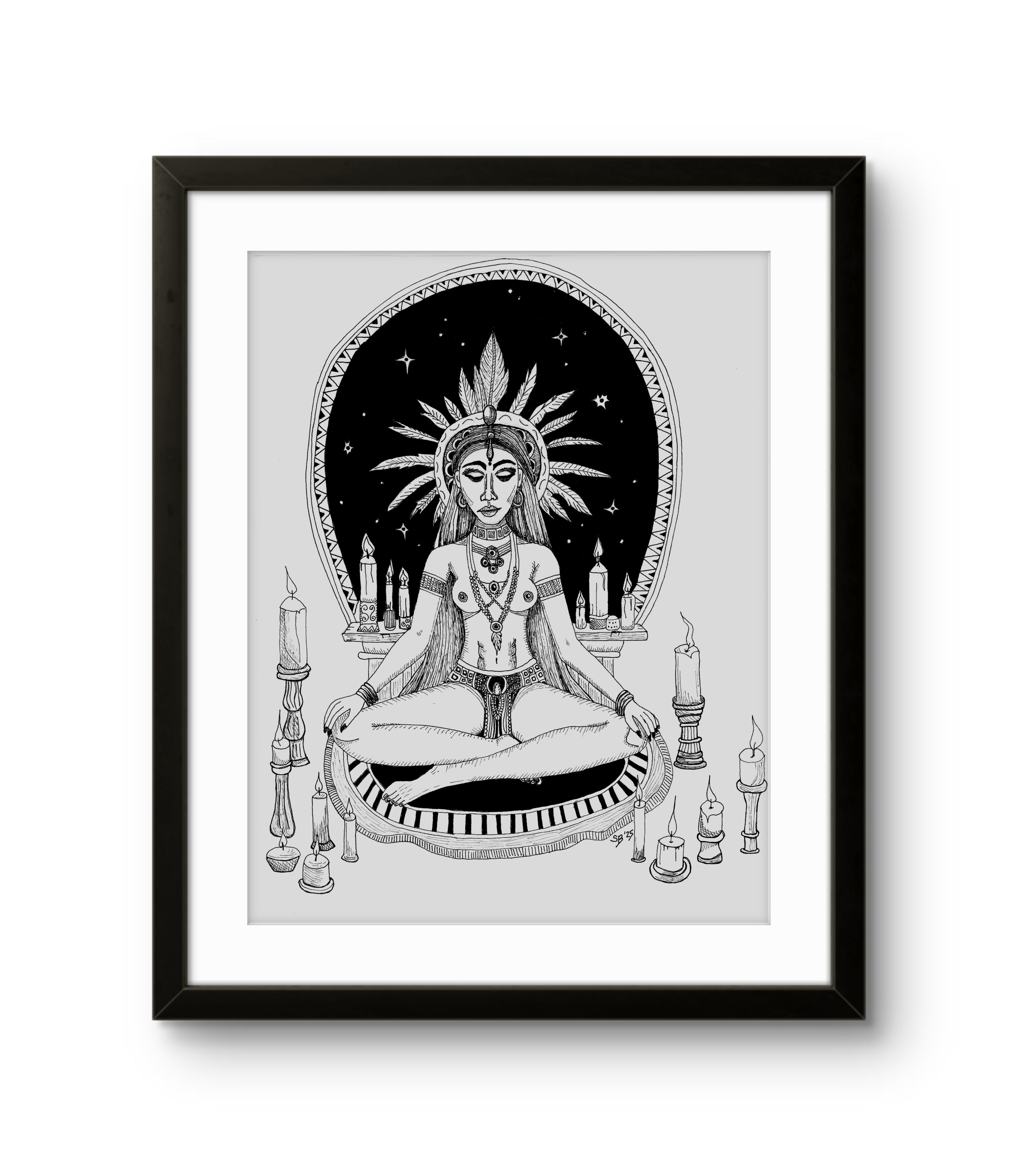 Starborne Stillness | Original 9x12" Pen & Ink Drawing