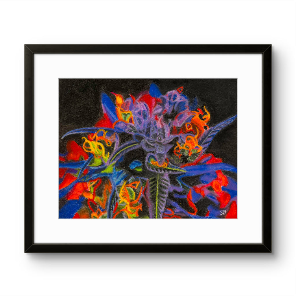 Electric Cannabis | Original 11x14" Soft Pastel Painting