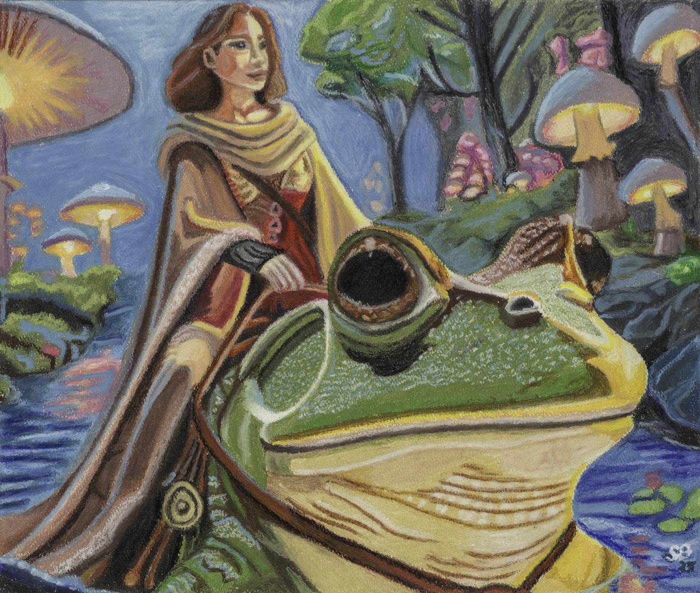 Leaping Through the Mushroom Grove- Giclée Fine Art Print