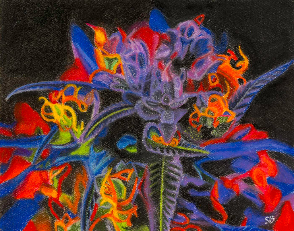 Electric Cannabis | Original 11x14" Soft Pastel Painting